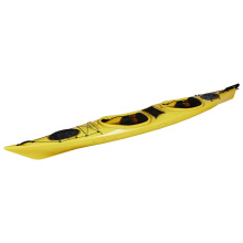 2 person tandem sit in sea kayak with rudder and spray deck